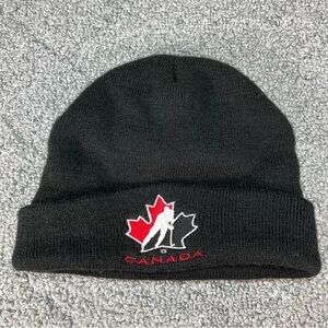 Canada Hockey Winter Hat Beanie Youth Black